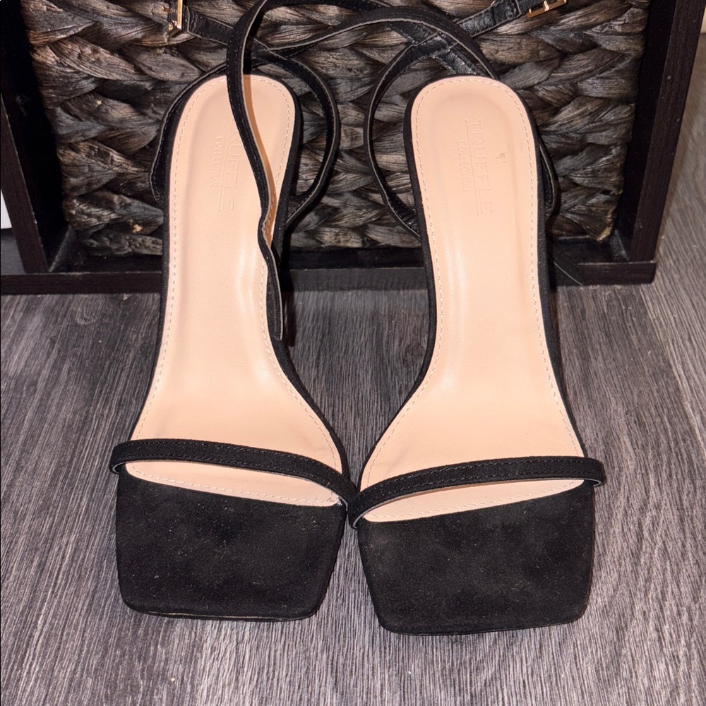 Black Strappy Heeled Sandals